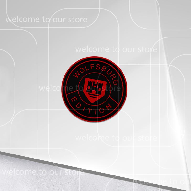 3D Wolfsburg Edition Car Sticker Front Grille Zinc Alloy Emblem For Golf Touareg Touran Body Accessories Rear Trunk Badge Decal