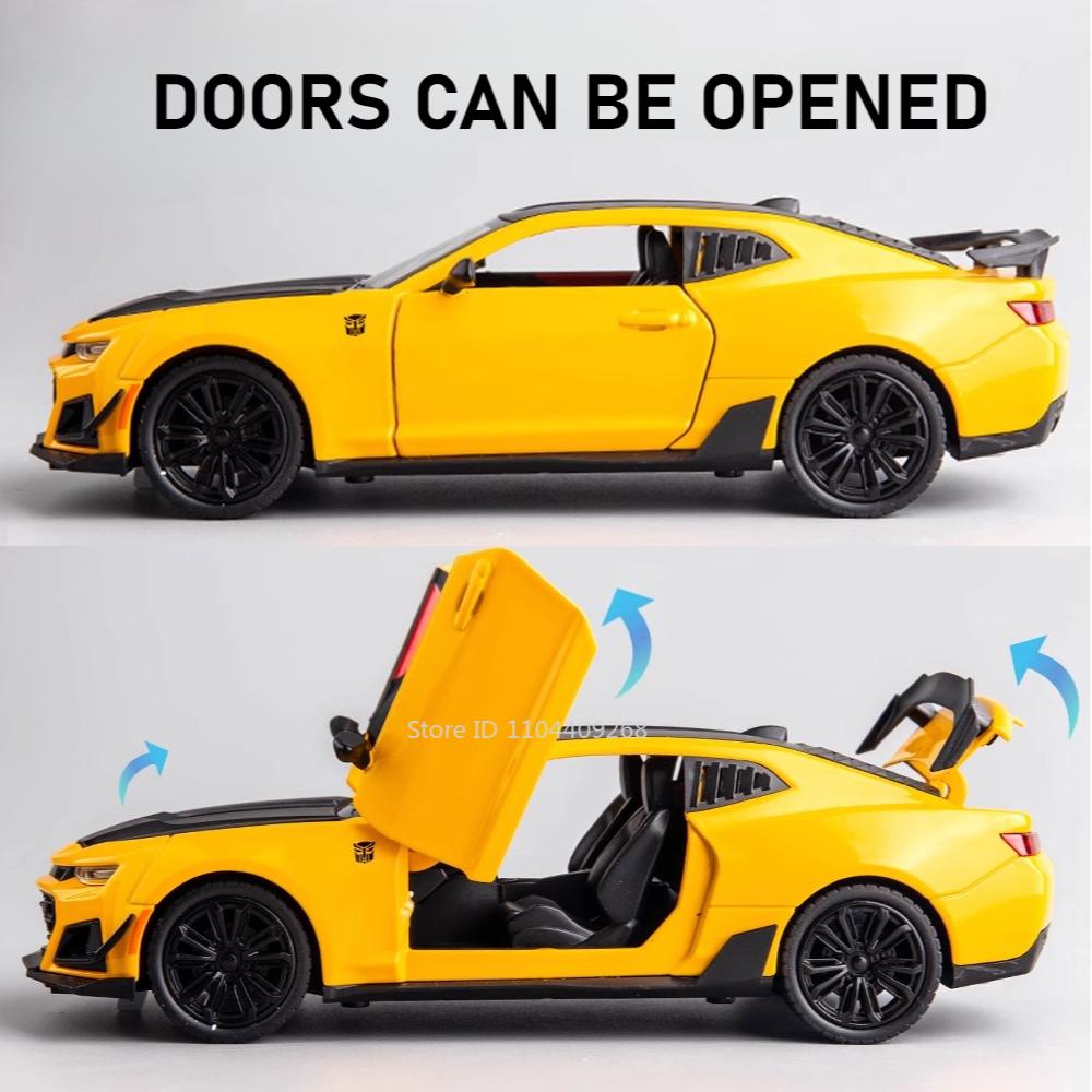 Scale 1:24 Camaro Lykan Sports Car Model Toy Diecast Metal Music Light Pull Back Miniature Supercar Models Good Gift for Friends