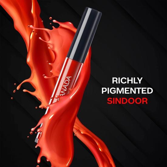 FACESCANADA Liquid Sindoor - Красный, 2,5 мл | Высокопигментированный насыщенный цвет | Быстросохнущий и долговечный | Бархатисто-матовый финиш | Водостойкий