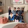 Корейская K-pop мужская группа Superstar EENHYPEN Наволочка для подушки Короткий плюш Невидимая молния Диванная подушка для комнаты