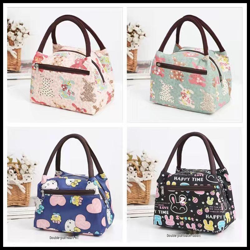 Женская водонепроницаемая сумка из ткани Оксфорд и холщовая сумка-тоут для мамы - Маленькая квадратная сумка с карманом для зонта