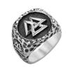 Ювелирные изделия из титановой стали, литые мужские кольца, скандинавские аксессуары в виде треугольников викингов из нержавеющей стали