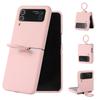 Liquid Silicone Handheld Ring Case For For Samsung Galaxy Z Flip 4 3 5G ZFlip4 ZFlip3 Shockproof Solid Color Matte Soft Cover