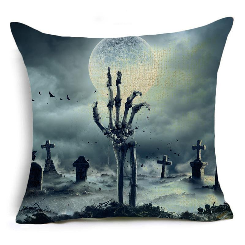Halloween Horror Collection Themed Pillowcase Holiday Gift Party Decoration Sofa Cushion Cover 40*40cm/45*45cm/50*50cm