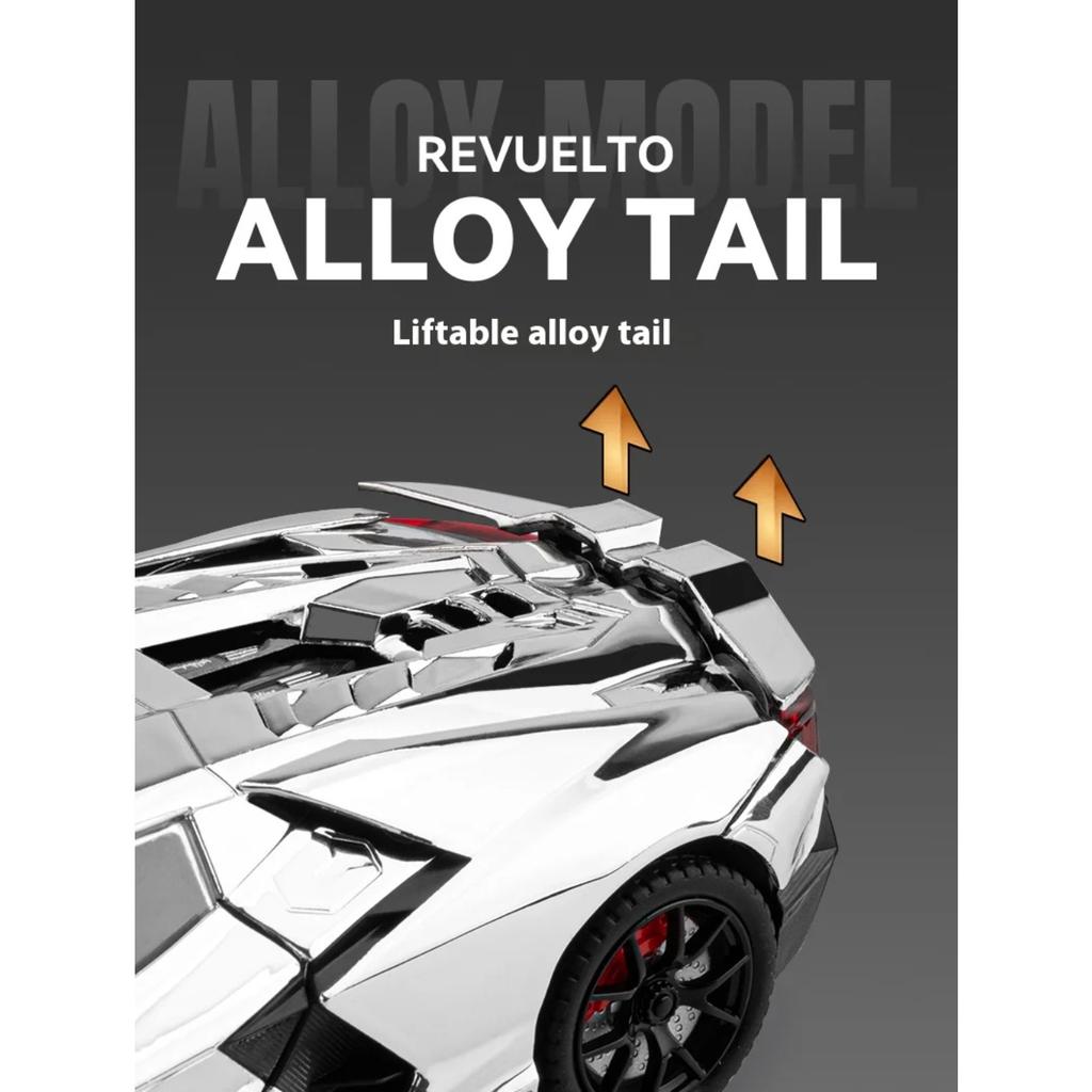 Spray 1/24 Lamborghini Revuelto Hybrid Super Sports Car Alloy Diecast Model Car Miniauto Simulation Collectibles Birthday Gifts