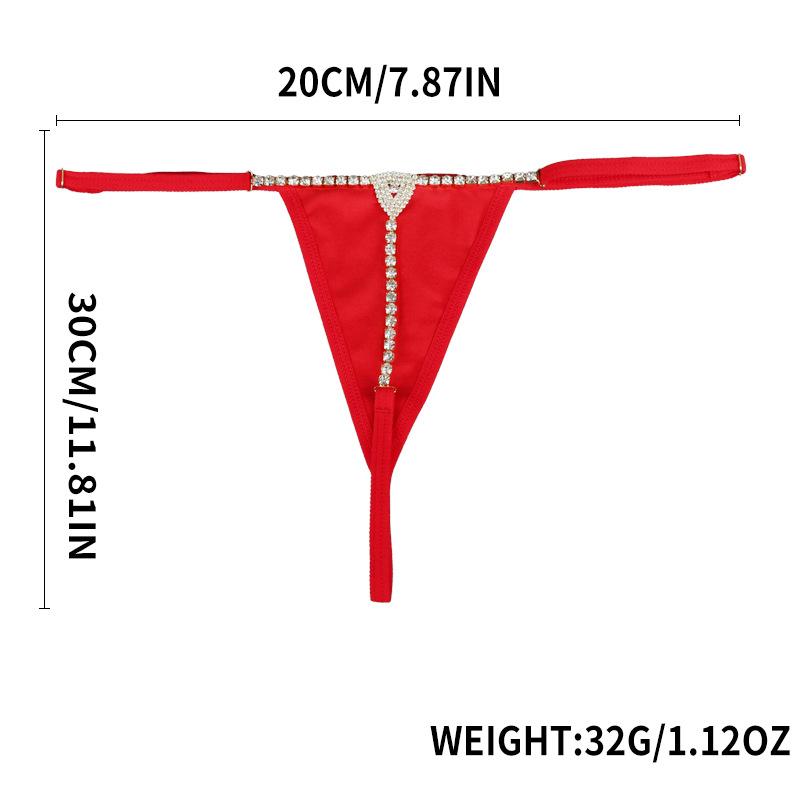 Sexy Underwear Women Thongs G-string Crystal Diamond Bikini Underwear Body Chain Jewelry Rhinestone Panties
