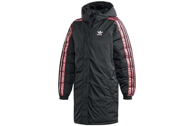 adidas Оригинальные Пуховики Женские Черные С Капюшоном Умеренные Другие FL0044