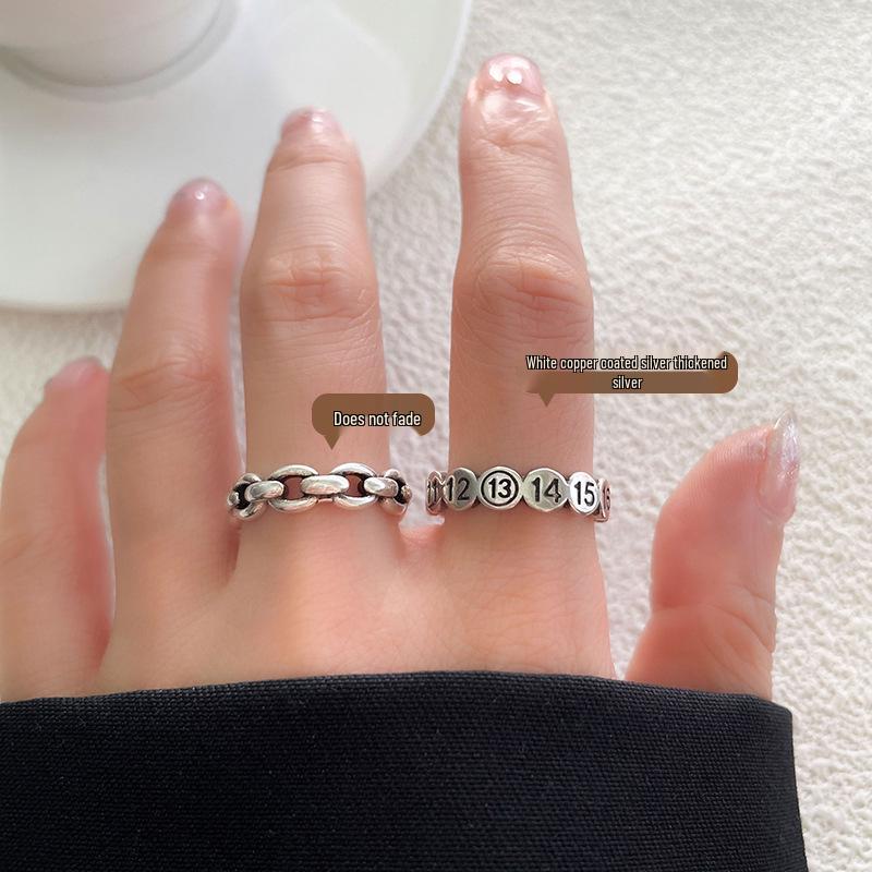 Кольцо женское регулируемое из серебра 925 пробы Lan Zhi: Не выцветающий, Универсальный, Простой корейский стиль Дондэмун.