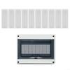 50 pcs distribution box slot cover white ABS plastic fuse box hole breaker panel blank fill strip DIN rail module unused slot cover suitable for st