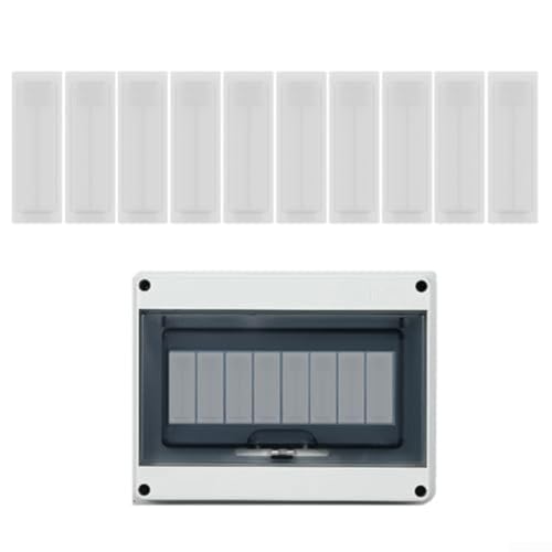 50 pcs distribution box slot cover white ABS plastic fuse box hole breaker panel blank fill strip DIN rail module unused slot cover suitable for st