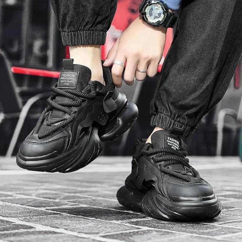 Высококачественная мужская повседневная обувь на платформе с толстой подошвой, кроссовки для мужчин, мужская обувь для ходьбы, мужская модная повседневная обувь, кроссовки для тренировок