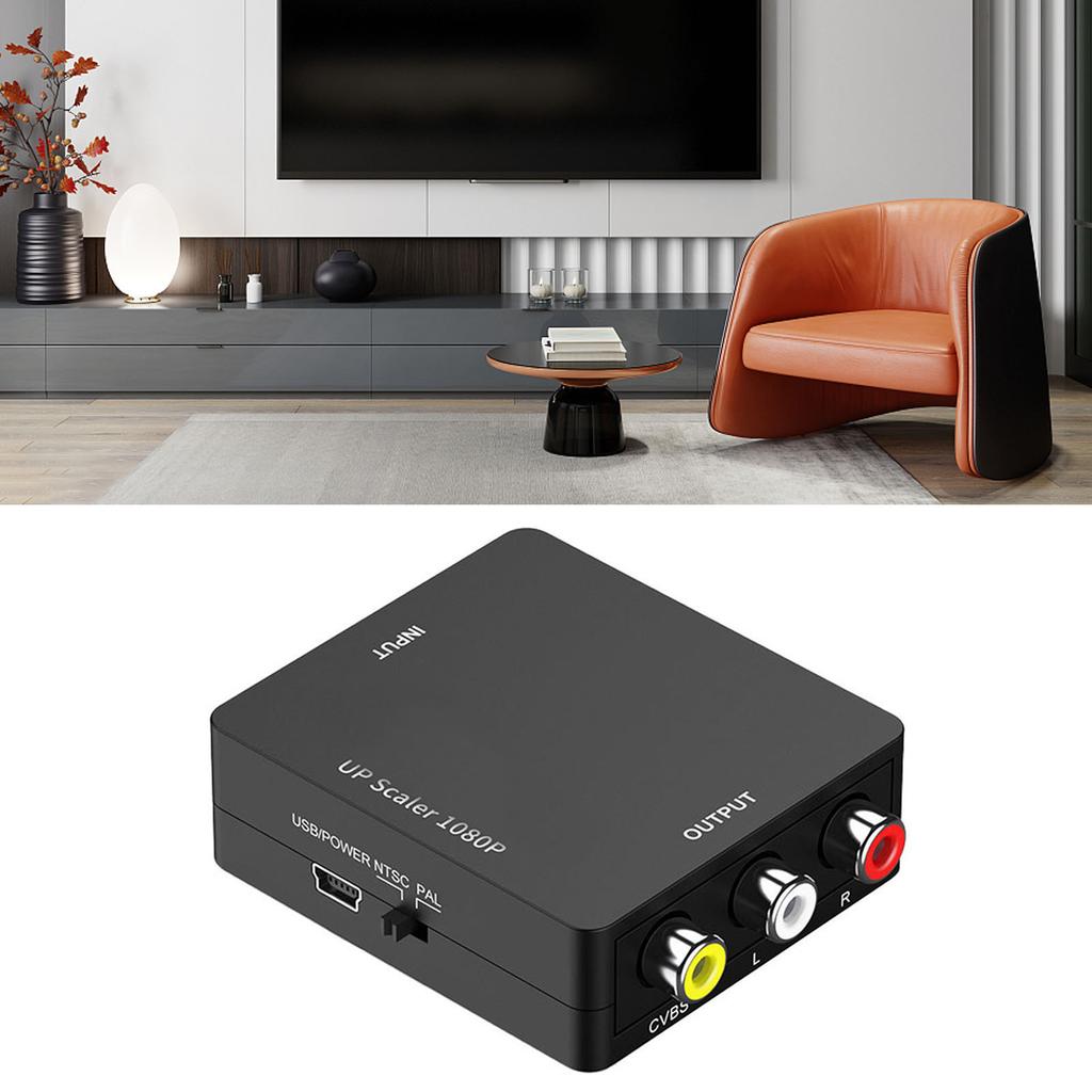 HD Multimedia Interface To AV Converter 1080P Plug and Play RCA Sound Video Adapter for PS5 Set Top