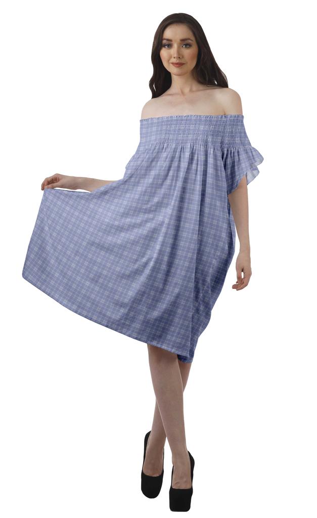 Moomaya Printed Poly Crepe Tunic Plus Size Womens Dresses Sleeveless Ladies