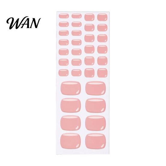 Adhesive Nail Sticker Gel Toenail Strips with File Easy Apply Remove No LED Lamp Needed Cover Home Manicure DIY Toe Polish Wrap Foot Decoration