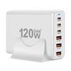 120W GaN Charger 6 Ports USB Type C PD Charger Quick Charge USB3.0 Type C Quick Charger Mobile Phone USB Charger
