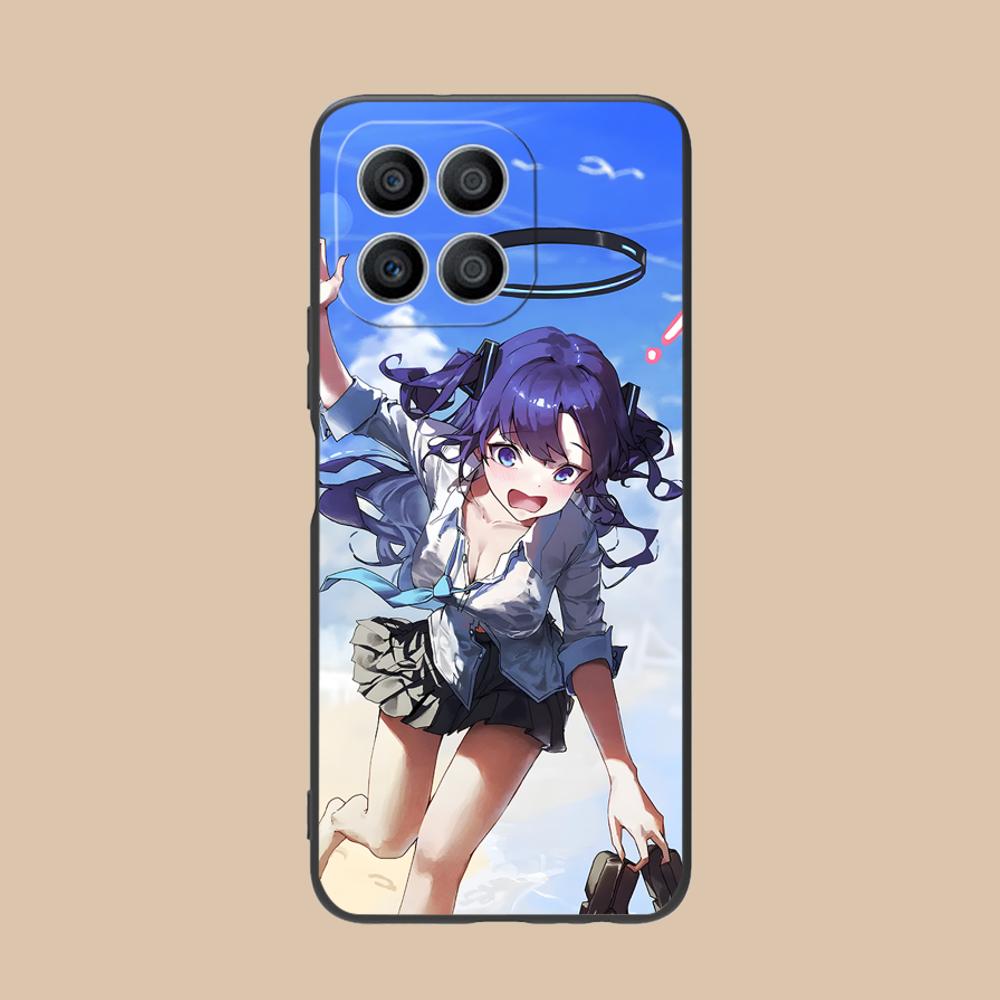 Синий Архив Юка Матовый ТПУ Чехол для Мобильного Телефона для Honor 90 80 70 60 50 30 20 10 9 8 7 Pro S SE Lite 5G Цветной Печатный Чехол