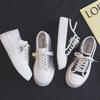 Two Wear White Shoes Niche Original Canvas Shoes Women's Spring New Biscuit Shoes Thick Baseplate Shoes