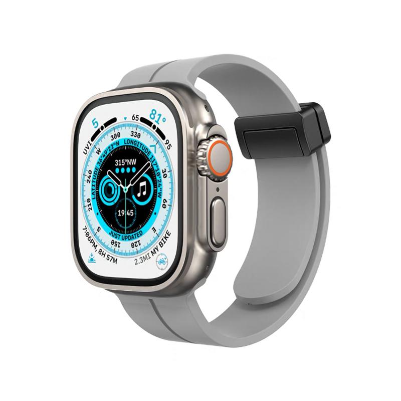 Браслет из жидкого силикона с магнитным ремешком для Apple Watch Ultra Band 44 мм, 45 мм, 49 мм, 38 мм, 40 мм, 41 мм, 42 мм, iWatch Series 7 8 se 6 5 3
