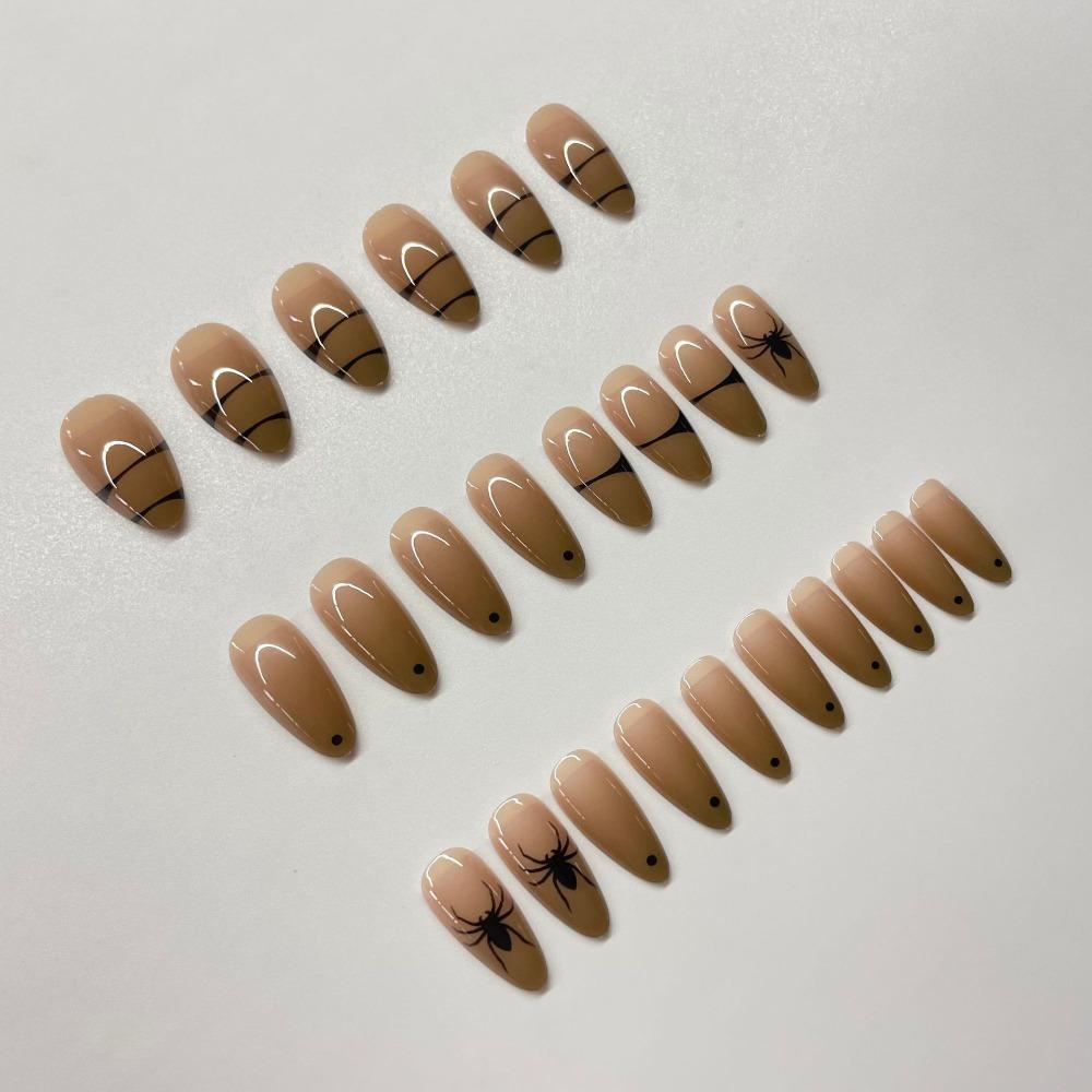 Ногти с острым кончиком, накладные, носимые, маникюр, типсы для ногтей, водостойкие, миндалевидные, искусственные ногти, женские
