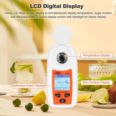 SMART SENSOR ST335A Цифровой рефрактометр ATC Тестер процента сахара 0-35% Брикс Детектор концентрации сахара Сахарометр для меда