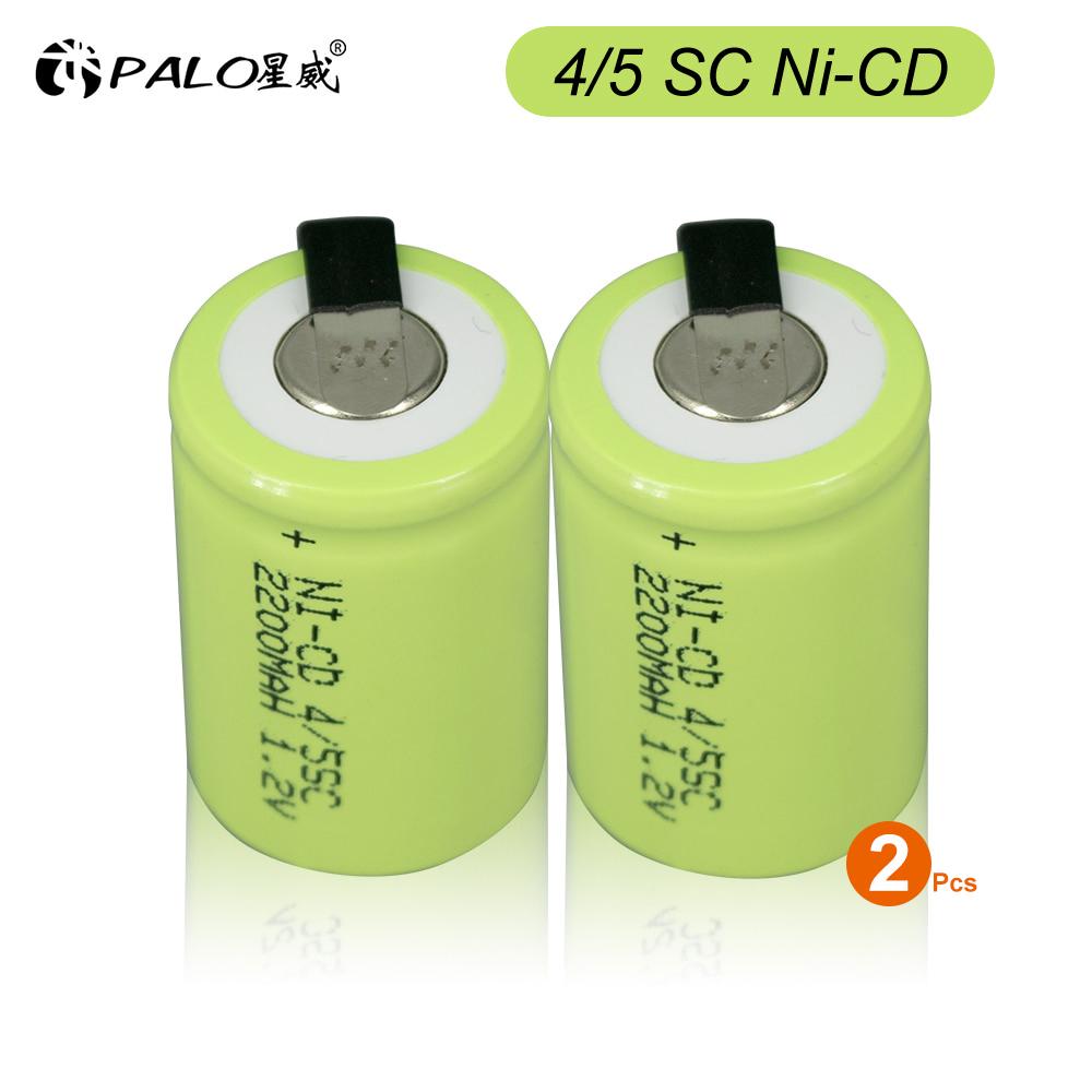 PALO 4/5 SC NI-CD аккумулятор 1,2 В 2200 мАч Sub C перезаряжаемая батарея для DIY отвертки электрическая дрель фонарик SUBC батареи
