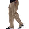 Sports Row Button Men's Casual Trousers Spring and Autumn Models Loose Straight Drawstring Large Size Trousers Men