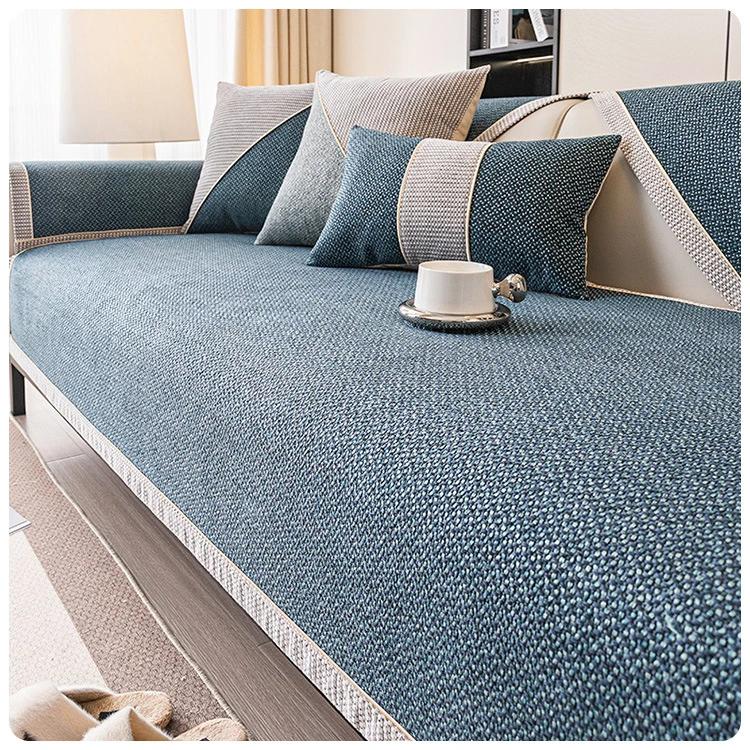 1 шт. Хлопковый и льняной чехол для дивана Four Seasons Universal для гостиной, утолщенный нескользящий чехол для диванной подушки, чехол для мебели от пыли