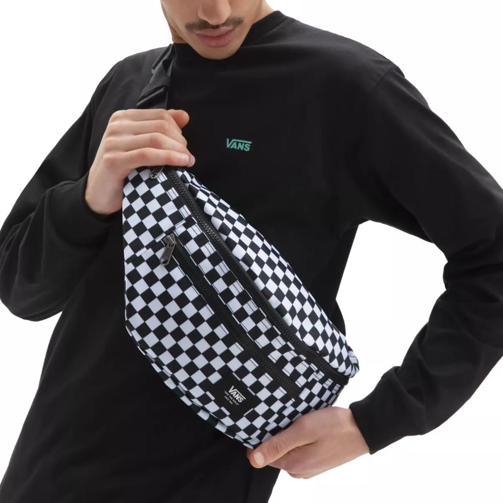 Vans Спортивная сумка Ward Nylon, Сумка-слинг, Поясная сумка, Сумка через плечо Обычная Унисекс Черный Белый VNOA2ZXXHUO