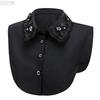 Fashion Women's Embroidery Shirt Fake Collar Removable Mujer Faux Cols White Sweater False Collar Lapel Shirt Blouse Detachable