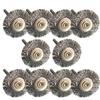 10PCs Wire Wheel Polish Brushes For Rotary Grinder Rust Removal Accessories Tool