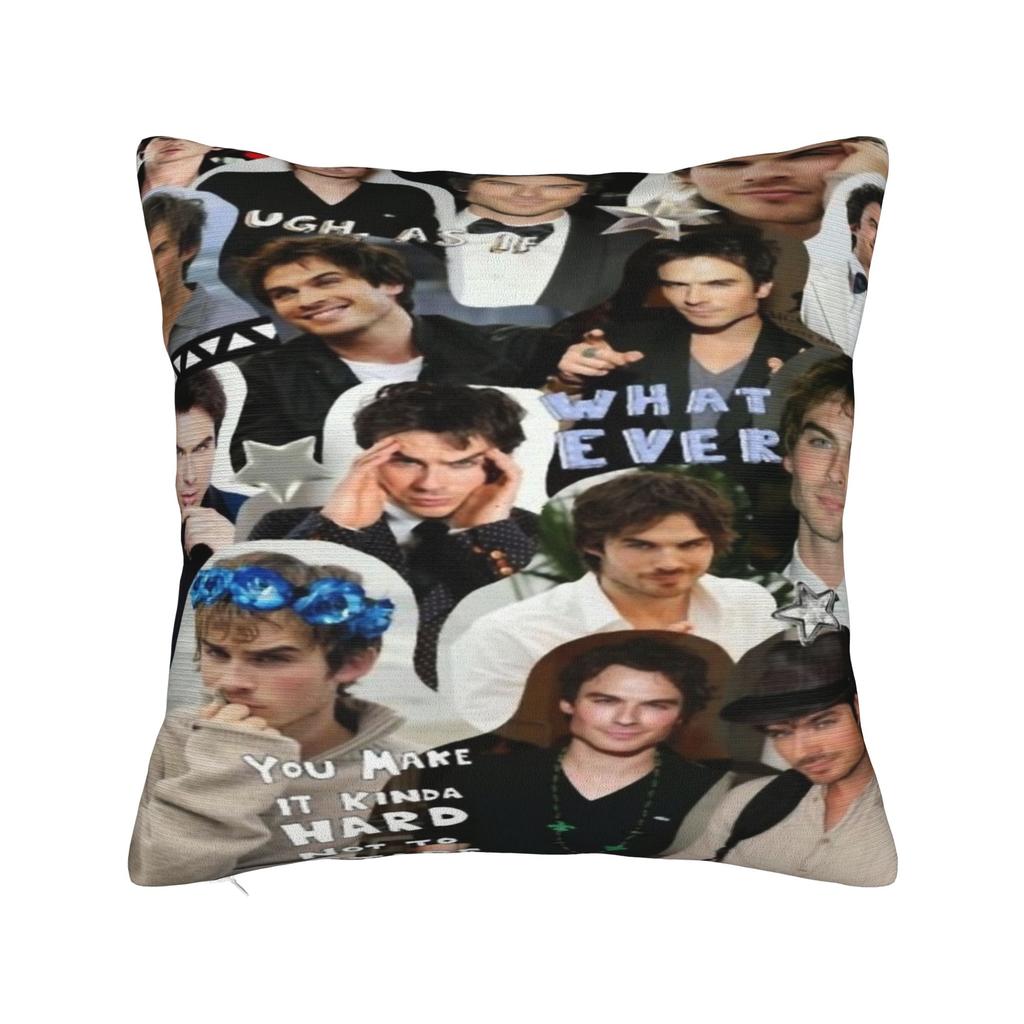 Печать с изображением Дэймона Сальваторе Наволочка Чехол для подушки Подушки Теплый домашний декор На молнии Разные размеры