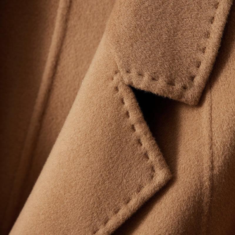 Женское пальто из 100% шерсти TIDENOVEL Осеннее шерстяное длинное пальто Ручной работы Пальто-бушлат Зимняя теплая кашемировая длинная куртка