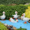 4Pcs Cute Ducks Mini Statue Garden Micro Landscape Ornaments Home Desk Farm Gardening Accessories Animal Figurine Decoration