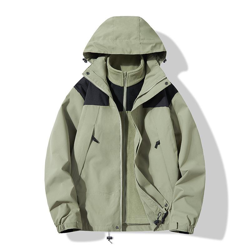 Куртка мужская и женская взрывная куртка зимняя уличная три в одном съемный двухкомпонентный альпинистский костюм пара