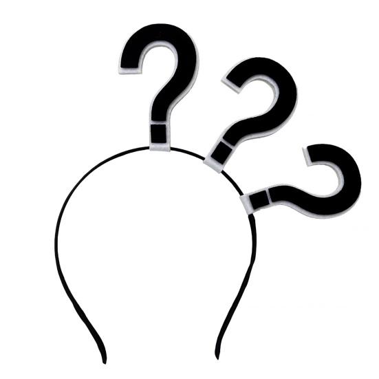 Женщины Девушки Повязка на голову Вопросительный знак Декор Эластичный обруч для волос Аксессуар для волос Свадьбы Вечеринки Повседневная одежда