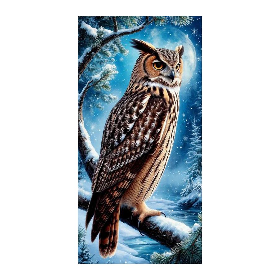 Diy Diamond Painting Animal Owl Full Square Round Drill Jewelry Cross Stitch Mosaic Embroidery Kits Pure Handmade Arts Picture Wall Decor