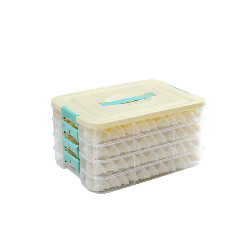 Dumpling Quick-Freeze Multi-Layer Storage Box for Freshness Preservation