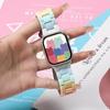Ремешок Candy Rainbow для iWatch 8, 7, 6, 5, 4, 3 SE, 42 мм, 38 мм, 44 мм, 40 мм, модный ремешок для iWatch 41 мм, 45 мм, умные часы correa