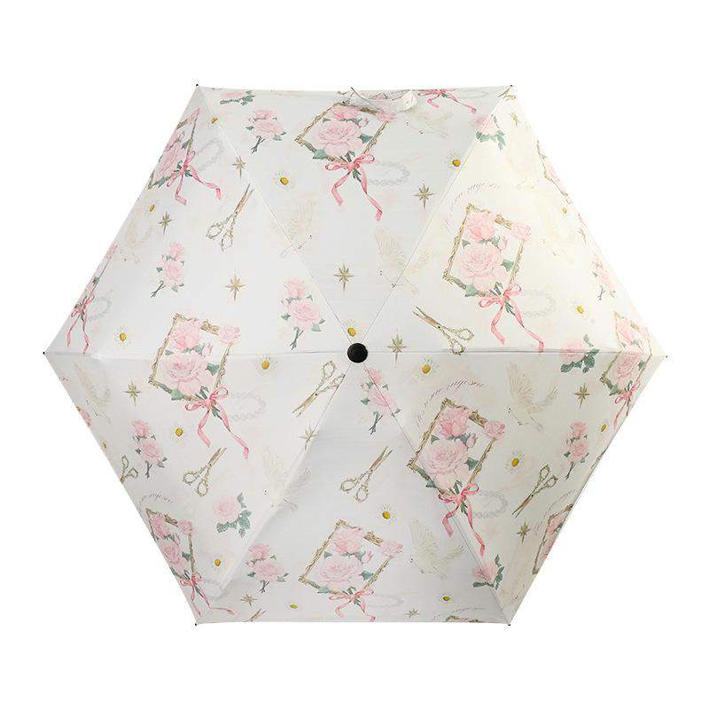2025 50% скидка маленький золотой крючок цифровой винил солнцезащитный зонт от солнца складной зонтик