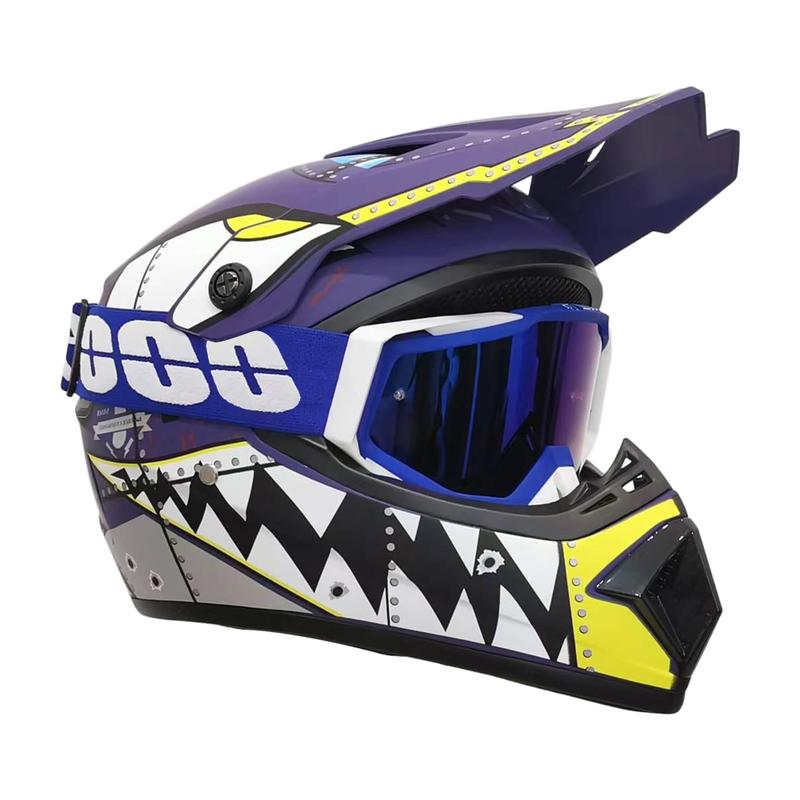 Kids Karting & Youth Dirt Bike Helmets + Goggles DOT Certified Enhanced Protection