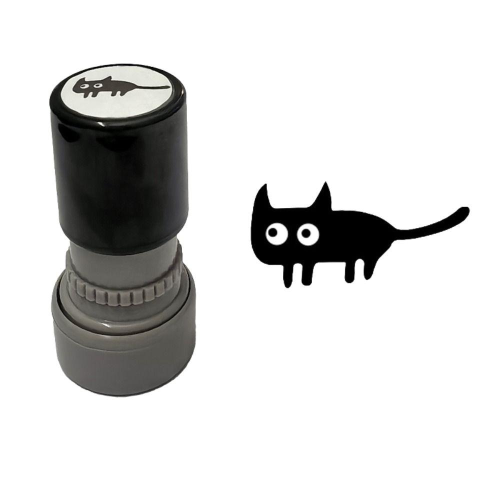Cat Designs Black Cat Stamp 4 Styles Cartoon Stamps Lovely Kitten Stamp  Stationery