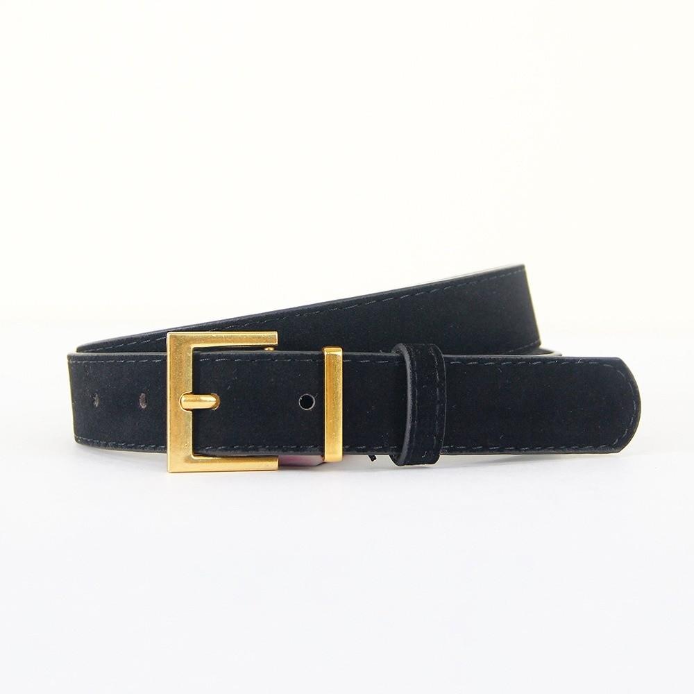 Vintage Square Alloy Pin Buckle Waist Belt Faux Suede Simple Suede Leather Belt Matte Versatile Waist Belt For Outfit Matching