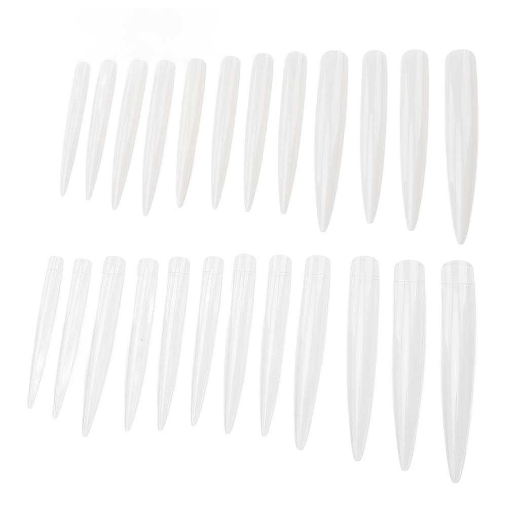 240 шт. Длинные типсы стилет прозрачные белые профессиональные накладные ногти полное покрытие экстра длинные типсы для акриловых ногтей