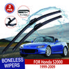 For Honda S2000  1999-2009 Car Windshield Wiper U-type Soft Rubber Frameless Bracketless Car Wipers 20"+16"