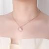 Love Pearls and Lively Necklace for Women's Beating Jewelry Heart-shaped Beaded Pendant Light Luxury Collarbone