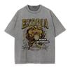 Anime Yu Gi T Shirts Manga Vintage Washed Oh Blue Eyes White Dragon Tshirt Oversized Yugioh T Shirt Retro Tops Tees Man Cotton