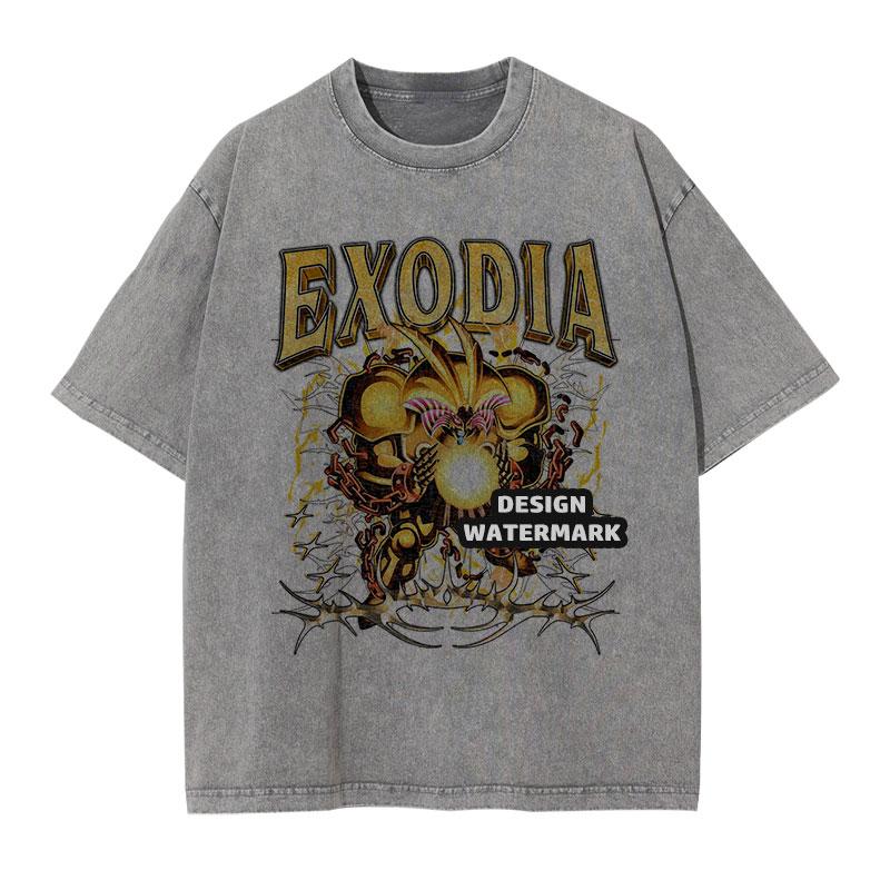 Anime Yu Gi T Shirts Manga Vintage Washed Oh Blue Eyes White Dragon Tshirt Oversized Yugioh T Shirt Retro Tops Tees Man Cotton