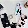 LZ11 Cat Cute Art Design Soft Phone Case for Samsung S24 Ultra S23 Plus S21 FE A16 A54 A34 A05 A06 Infinix Hot 40 30i Lens Protection Shockproof Cover
