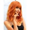 Средней длины красный, коричневый, блондин, оранжевый, волнистый парик с челкой, синтетические парики из натуральных волос для косплея для женщин, повседневный термостойкий парик