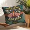 Linen Cushion Covers For Decorative Sofa Home Pillows Case Car Chair Pillows Cases Colorful plant and insect home prints